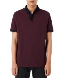 Emporio Armani Short Sleeve Open Placket Polo Shirt Bloomingdales at Bloomingdales