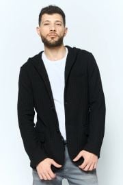 Emporio Armani Textured Hooded Jacket at Armani