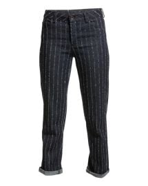 Emporio Armani Textured Pinstripe Denim Chino Pants at Neiman Marcus