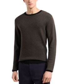 Emporio Armani Wool Chevron Jacquard Regular Fit Sweater Bloomingdales at Bloomingdales