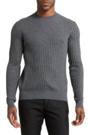 Emporio Armani Wool Crewneck Rib Sweater at Nordstrom