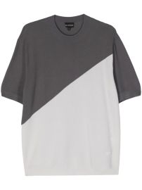 Emporio Armani diagonal-ribbed Cotton Jumper - at Farfetch