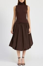 En Saison Elyse Mixed Media Midi Dress at Nordstrom