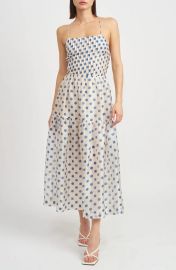 En Saison Frances Polka Dot Strappy Back Dress at Nordstrom