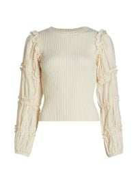 En Saison Lucille Mixed Media Blouse at Saks Fifth Avenue