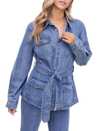 En Saison Madeline Womens Denim Belted Denim Jacket at Shop Simon