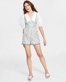 En Saison Talita Mixed-Media Romper  Reviews - Dresses - Women - Macys at Macys