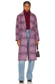 Ena Pelly Neve Wool Coat in Meadow Violet Tweed at Revolve