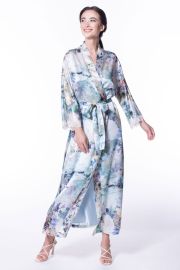 Enchanted Long Robe Christine Silk Lingerie Sleepwear amp Loungewear at Christine