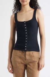 End Game Pointelle Button-Up Tank at Nordstrom