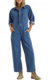 Endless Days Long Sleeve Denim Boiler Suit at Nordstrom