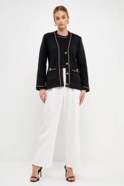 Endless Rose Black Chain Trim Cardigan Verishop at Verishop