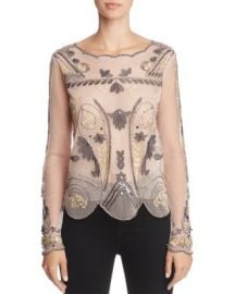 Endless Rose Embellished Mesh Top   Bloomingdale  39 s at Bloomingdales