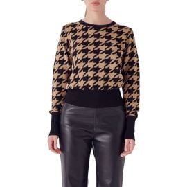 Endless Rose Houndstooth Sweater at Nordstrom