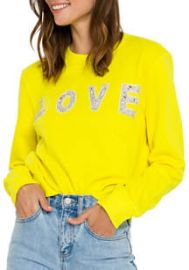 Endless Rose Womens Lettering Beads Sweatshirt belk at Belk