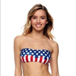 Endless Sun Patriotic Bandeau Bikini Top at Amazon