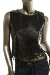 Endless rose leather embroidered top at eBay