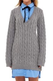 English Factory Cable Knit Sweater Dress at Nordstrom