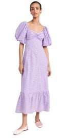 English Factory Floral Print Back Bow Tie Maxi Dress Lilac S at Shopbop