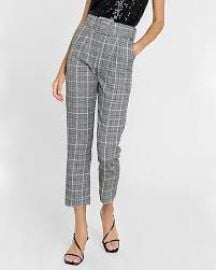 English Factory High WAisted Plaid Belted Trouser Pant at Express