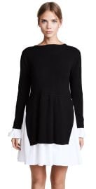 English Factory Knit Combo Dress Black XS at Shopbop