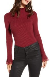 English Factory Lace Trim Sweater at Nordstrom