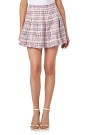 English Factory Tweed Pleated Fit & Flare Miniskirt at Nordstrom
