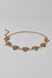 Engraved Hearts Chain Belt at Urban Outfitters