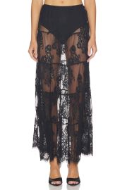 Enola Tiered Lace Maxi Skirt at Revolve