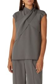 Ensor Draped Twill Top by Beaufille at Rent The Runway