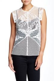 Entoure Sheer Lace Blouse at Nordstrom Rack