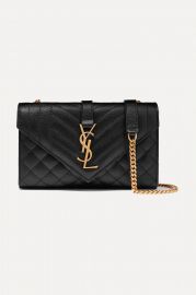 Envelope small quilted textured-leather shoulder bag at Net A Porter