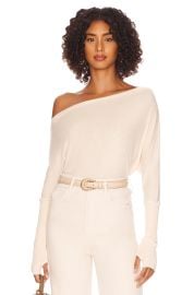 Enza Costa Cashmere Cuffed Off Shoulder Long Sleeve Top at Revolve