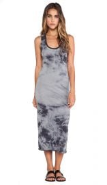 Enza Costa Ionic Wash Bold Doubled Tank Dress in Steel Grey and Phantom  REVOLVE at Revolve