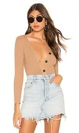 Enza Costa Military Rib Henley in Tan from Revolve com at Revolve