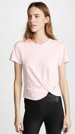 Enza Costa Side Knot Crew Tee at Shopbop