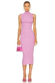 Enza Costa Silk Knit Sleeveless Twist Midi Dress in Orchid Flower FWRD at FWRD