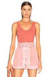 Enza Costa U Neck Tank in Pink Sand   FWRD at Forward