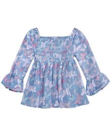 Epic Threads  Big Girls Smocked Butterfly-Print Top  Created for Macy s   Reviews - Shirts   Tees - Kids - Macy s at Macys