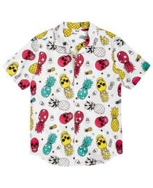 Epic Threads Big Boys Pineapple Skull Poplin Shirt at Macys