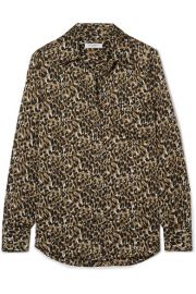 Equipment - Brett leopard-print satin shirt at Net A Porter