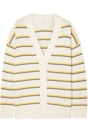 Equipment - Elder striped wool and cashmere-blend cardigan at Net A Porter