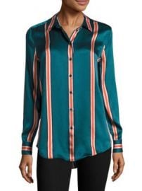 Equipment - Essential Striped Silk Blouse at Saks Fifth Avenue