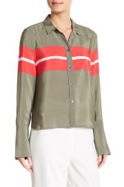 Equipment   Huntley Colorblock Stripe Silk Shirt   Nordstrom Rack at Nordstrom Rack