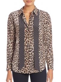 Equipment - Kate Moss For Equipment Leopard-Print Silk Blouse at Saks Off 5th