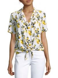 Equipment - Keira Tie-Front Shirt at Saks Off 5th