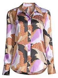 Equipment - Sedienne Graphic-Print Silk Shirt at Saks Fifth Avenue