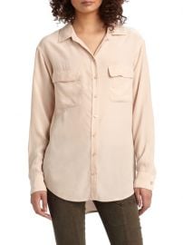 Equipment - Signature Silk Shirt Nude at Saks Fifth Avenue