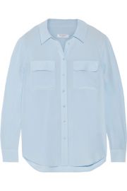 Equipment   Slim Signature washed-silk shirt at Net A Porter