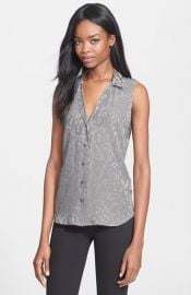 Equipment Adalyn Leopard Jacquard Silk Blouse at Nordstrom